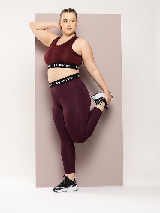 Skyria Mia Leggings - Wine