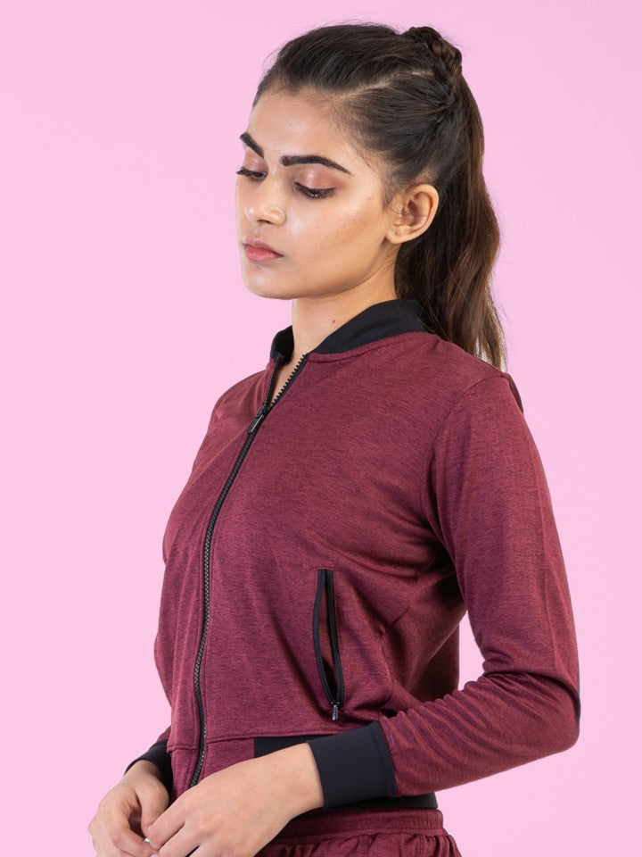 Skyria Cosmo Bomber Jacket - Rosewood