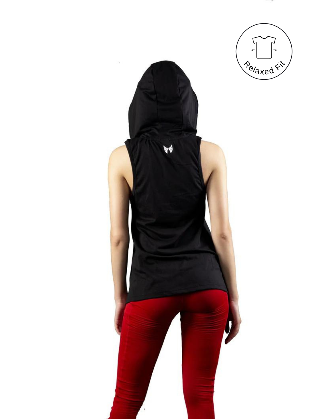 Skyria Ignite Deep Tank Hoodie - Ebony Black