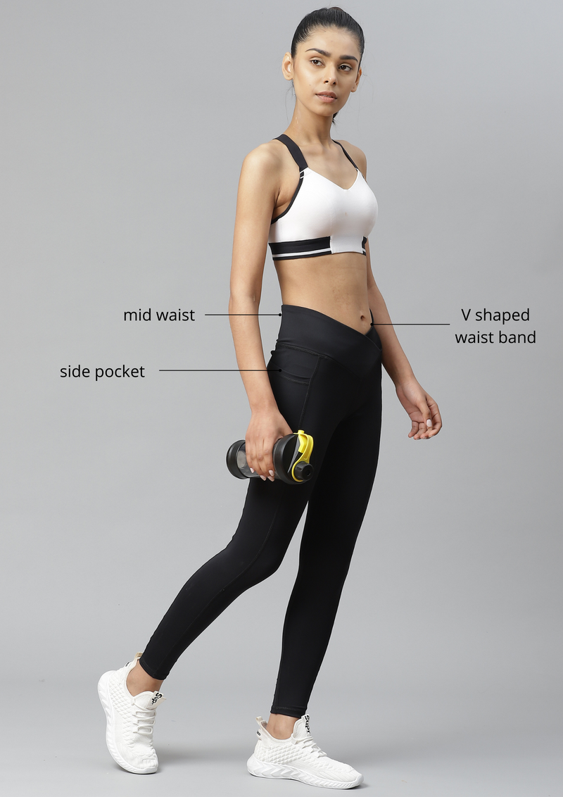 V shaped waist sales leggings