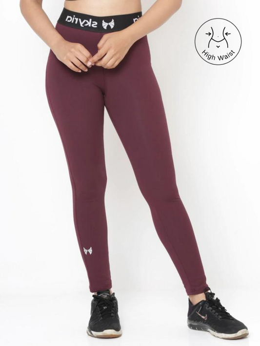 Skyria Mia Leggings - Merlot Wine