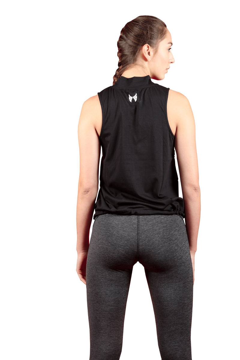Black Slim Fit Top for Workout